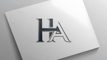 Monogram design for initials H and A