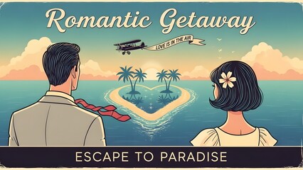 Romantic getaway to a heart-shaped island paradise with love in the air