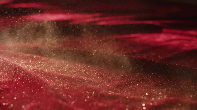 Abstract red texture with shimmering particles background