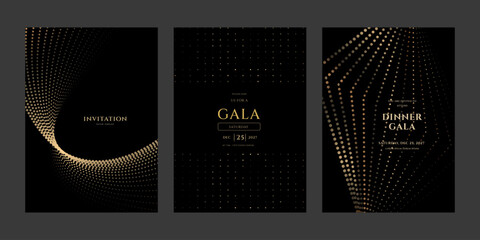 Luxury Gala Invitation Templates with Gold Dots 2027