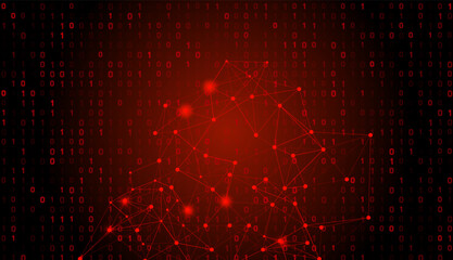 Digital Network with Binary Code 0 and 1  Technology Background