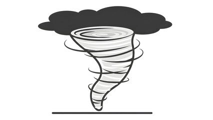 Stylized icon of a powerful rotating wind storm