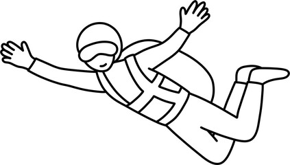 스카이다이빙 흑백 © a-young