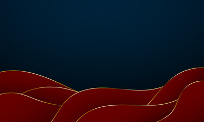 abstract red liquid flow background with layered smooth waves creating premium and luxurious visual style