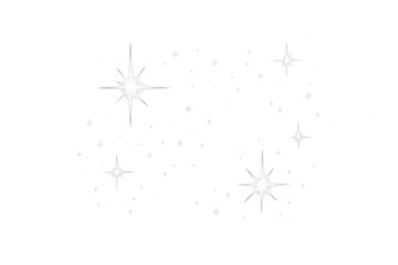 Obraz premium White glitter sparkles, shining light effect for festive and magical designs, transparent background
