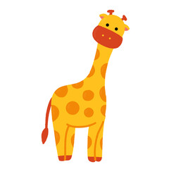Illustration of a Cartoon Giraffe