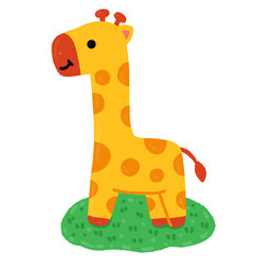 Illustration of a Cute Cartoon Giraffe