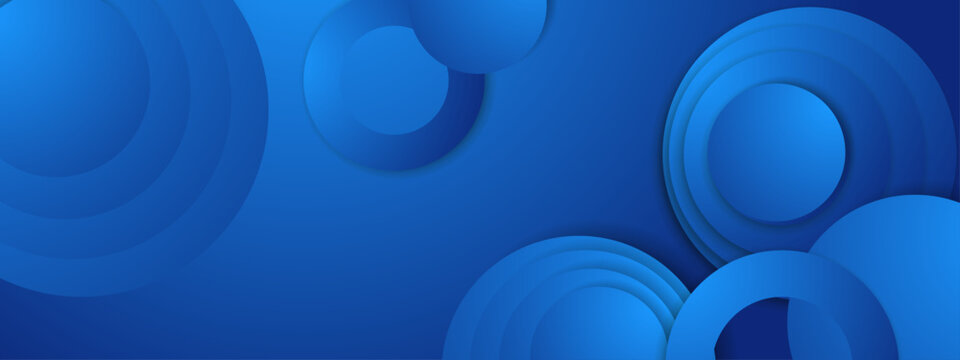 Background with abstract blue circles and rings suitable for graphic design projects, web banners, and social media posts. Ideal for vibrant designs