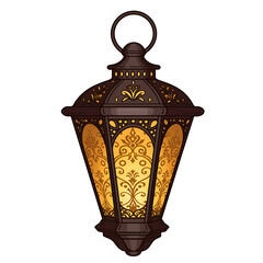 Beautifully decorated lantern with intricate designs
