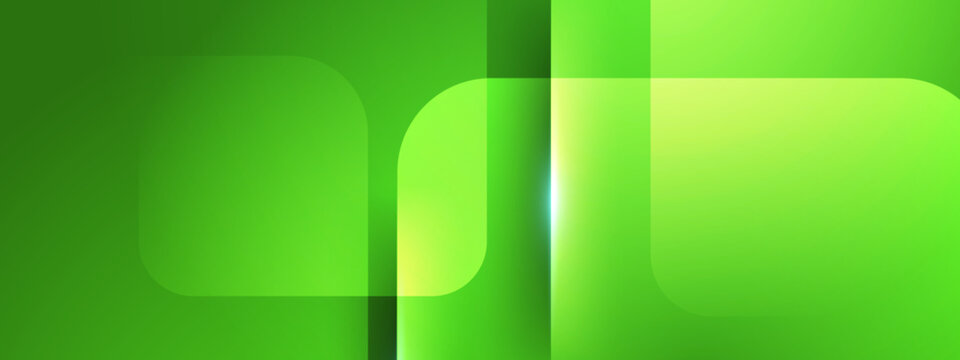 Abstract green background with rounded rectangles and vertical lines suitable for presentations, web design, social media graphics, and digital art projects