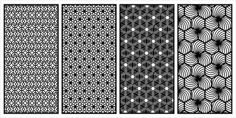 Modern Geometric Seamless Pattern Decorative Panels