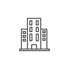 Fototapeta premium Minimalist Line Drawing of Modern Multi-Story Building for Architecture and Urban Design Projects