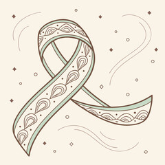 Elegant Wave Ribbon Abstract Logo Design Letter M Shape