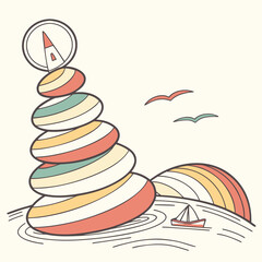 Gradient Stacked Loops Abstract Infinity Symbol Logo