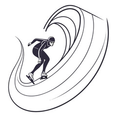 Spiral Motion Shape with Subtle Shadows Abstract Logo