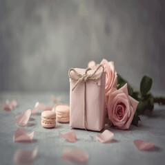 Set of Delicious Pink Macarons Illustration on White Background