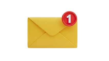 Yellow Envelope with Notification Badge