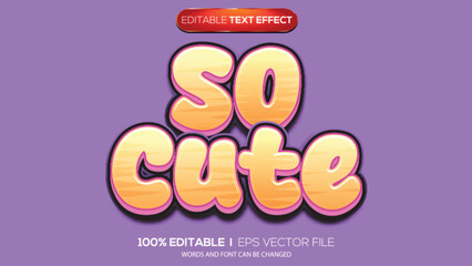 3D text effect so cute theme