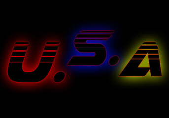 stylish wording with fcolorful glow effects.