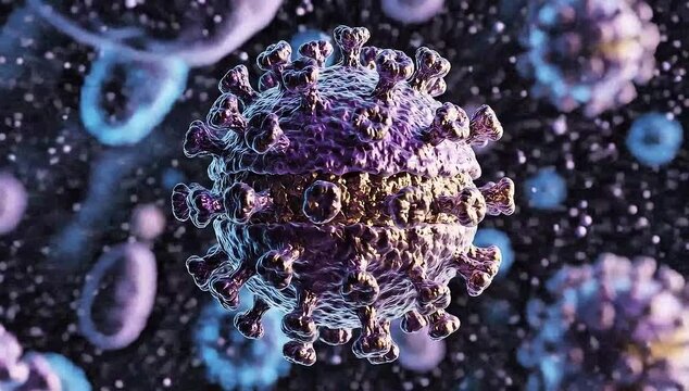Virus structure concept microscopic view of pathogen