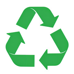 Obraz premium Green recycling symbol with three arrows