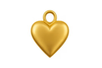 Golden heart pendant depicting love and romance