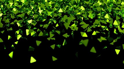 A mesmerizing display of geometric shapes in vibrant green