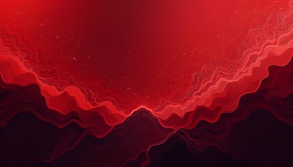 Bold red abstract background featuring geometric shapes in modern vector illustration style for creative design
