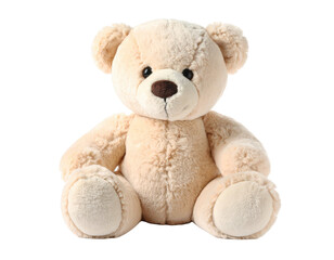 Cute teddy bear isolated on white background.