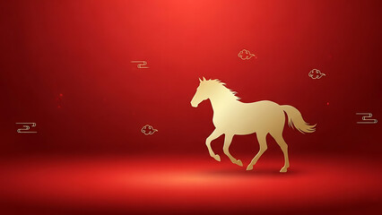 Minimal Dark Luxury Lunar New Year Background