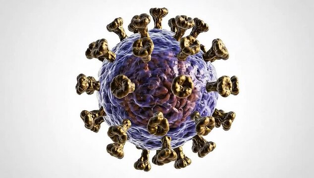 Herpes Simplex Virus Macro View Medical Visualization 3D Rendering
