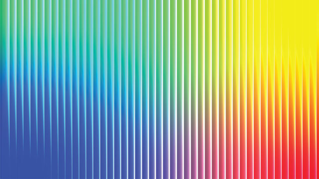 Blue ribbed glass with 3D background effect creates abstract line pattern. neon vertical stri and light reflections form a holographic window render. Prism blur and striped overlay transparent design.
