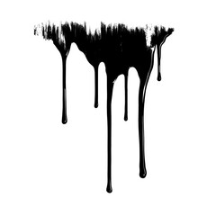 Heavy oil drop in motion isolated on white, representing pollution, industry, or environmental impact