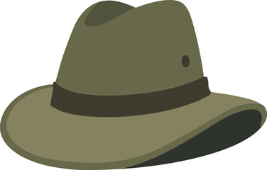 Wide brim safari hat illustration © KEI KATA