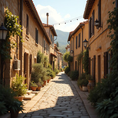 narrow street in the old town of tallinn