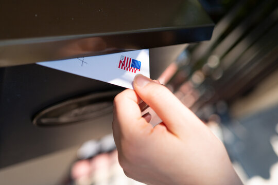 Mail letter entering mailbox. Mail communication postal delivery. Mail envelope usa correspondence. Mail sending written message.
