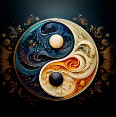 宇宙にある太極図