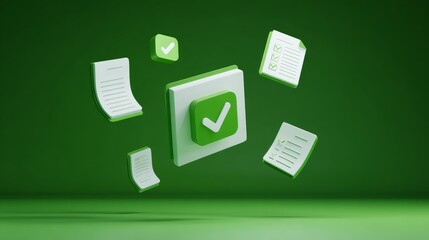 Digital verification action online workspace graphic design virtual environment 3d viewpoint technology concept