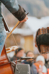 Musicians playing instruments outdoor at live event