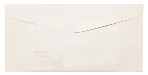vintage postal envelope grunge paper design png isolated on transparent background