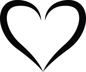 Heart shape design for love symbols, Set simple drawings heart symbols, valentines day related designs and frames, Red heart formed by Available in vector EPS format. editable vector file format.