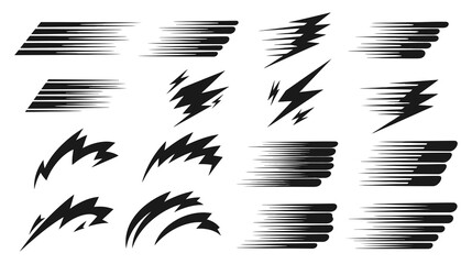 Horizontal Comic Speed Lines Fast Motion Cartoon Manga Effect Strip Gradient Texture Anime Superhero Movement Shape Abstract Power © SHEULI