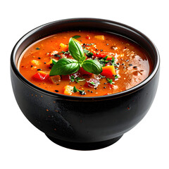 Hearty zuppa toscana soup, a robust one-pot meal from tuscany with rich flavors, isolated on white background