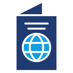 Passport Blue Color Icon