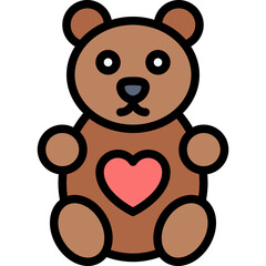 Teddy Bear Love Icon