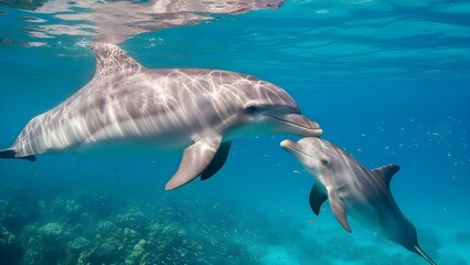 Obraz premium dolphin in the sea