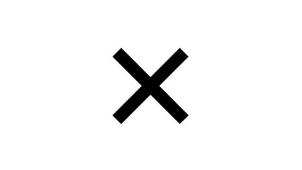Fototapeta premium Black Cross Mark Symbol Icon.
