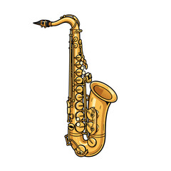 Naklejka premium saxophone illustration