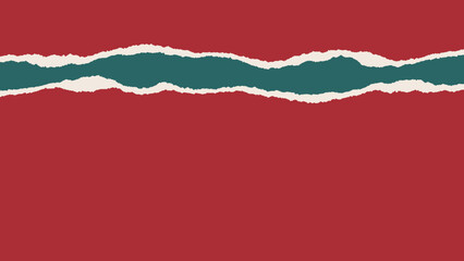 Red torn paper background revealing a dark teal layer underneath, creating a striking contrast and dynamic texture for graphic design projects.