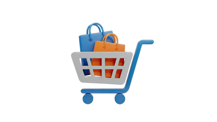Shopping Cart with Bags